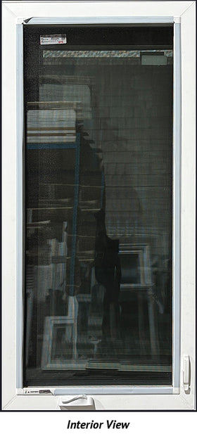 Casement Window 30 1/8" x 63 1/2" Triple Glazed-Black Exterior - 0