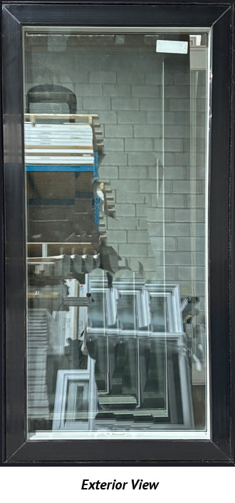 Casement Window 30 3/4" x 59 3/4" Triple Glazed-Black Exterior