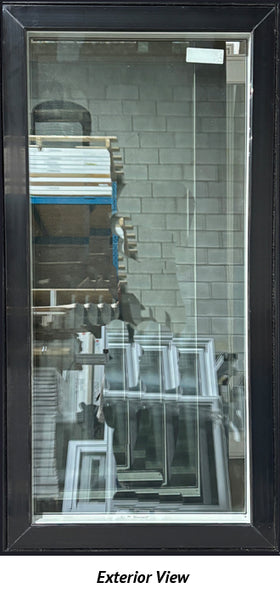 Casement Window 30 3/4" x 59 3/4" Triple Glazed-Black Exterior