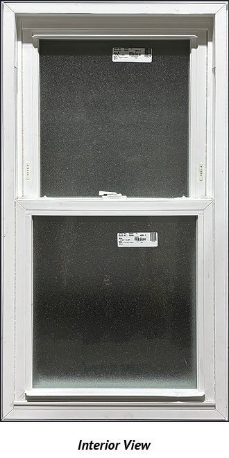 Double Hung Window 22 1/2" x 44" Frosted Glass