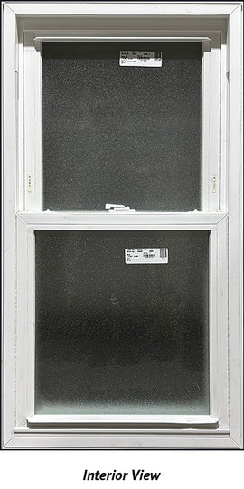 Double Hung Window 22 1/2" x 44" Frosted Glass - 0