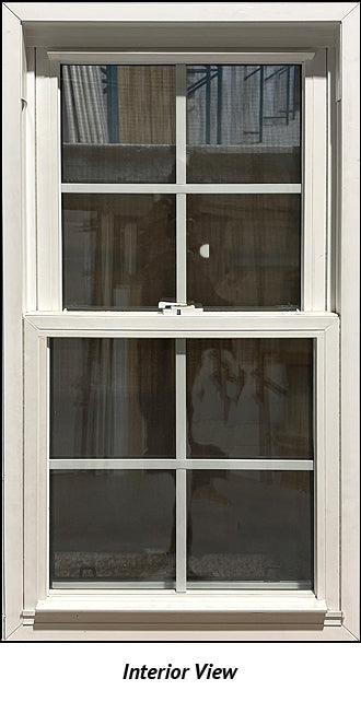 Double Hung Window 22" Wide x 41 3/4" Tall-Brown Exterior
