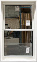 Double Hung Window 37 1/4" Wide x 64 1/4" Tall Cream Exterior-2