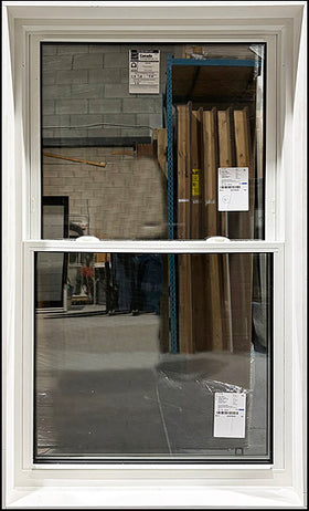 Double Hung Window 37 1/4" Wide x 64 1/4" Tall Cream Exterior - 0