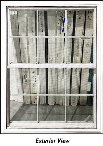 Double Hung Window 39 1/2" x 53" With Colonial Grill
