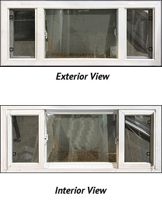 End Venting Basement Sliding Window 48" Wide x 20" Tall
