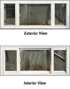 End Venting Basement Sliding Window 48" Wide x 20" Tall