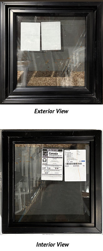 Fixed Window 18" Wide x 19" Tall Iron Ore Exterior