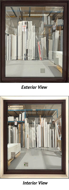 Fixed Window 55 3/8" Wide x 67" Tall Triple Glazed, Brown Exterior