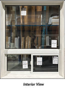 Fixed Over Slider 46" Wide x 57 1/2" Tall Triple Glaze, Brown Exterior-2