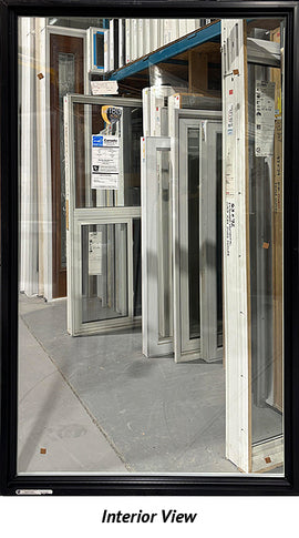 Fixed Picture Window 42" wide x 72" Tall-Black Interior-White Exterior - 0