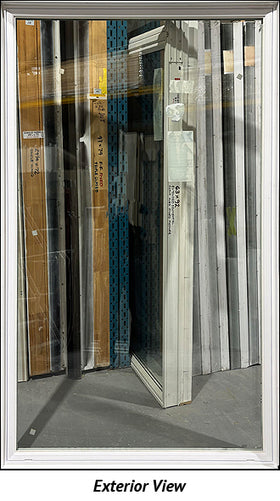 Fixed Picture Window 42" wide x 72" Tall-Black Interior-White Exterior