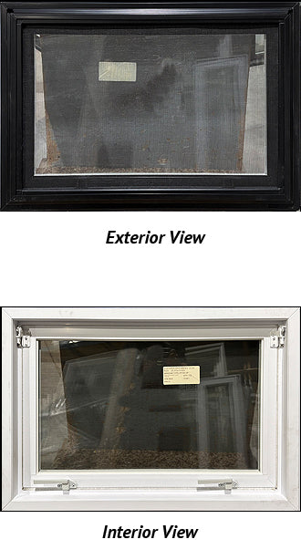 Basement Window-Pull Up-Egress-31 3/8" wide x 21 3/4" Tall-Black