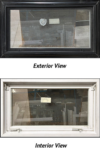 Basement Window-Pull Up-Egress-37 1/2" wide x 21 3/4" Tall-Black