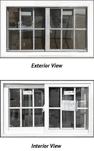 Side Sliding Window 36" Wide x 22" Tall Double Lift Out Sash