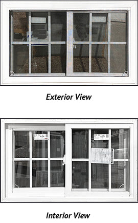 Side Sliding Window 36" Wide x 22" Tall Double Lift Out Sash