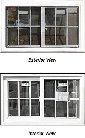 Side Sliding Window 36" Wide x 22" Tall Double Lift Out Sash
