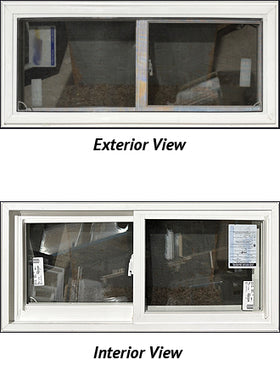 Side Sliding Window 39 1/2" Wide x 18" Tall Double Lift Out Sash