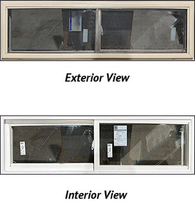 Side Sliding Window 60" Wide x 18" Tall Double Lift Out Sash Sandlewood
