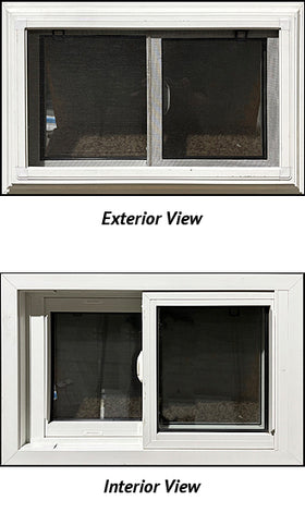 Side Sliding Basement Window 28" Wide x 18" Tall