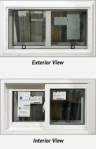 Side Sliding Double Tilt Sash Window 29 1/4" wide x 17" tall