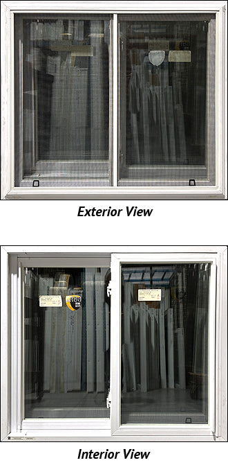 Side Sliding Double Tilt Sash Window, 40" Wide x 35" Tall