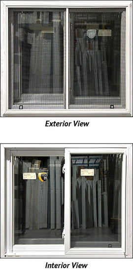 Side Sliding Double Tilt Sash Window, 40" Wide x 35" Tall