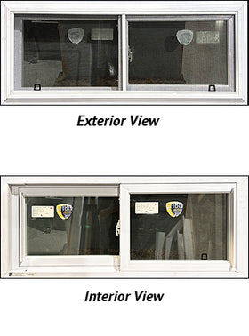 Side Sliding Basement Window 43" Wide x 18" Tall Triple Glass