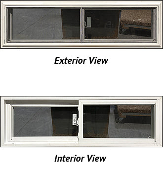 Side Sliding Window 60" Wide x 18" Tall Double Tilt Sash
