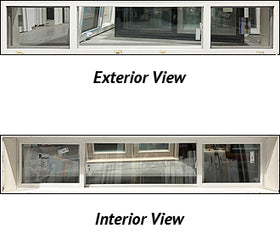 Double Ended Basement Side Slider 96" Wide x 19" Tall