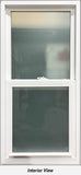 Single Hung Window 21 3/4" wide x 45 1/2" high Acid Etch Frosted