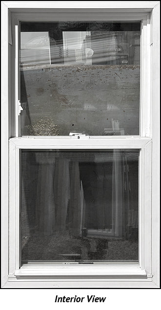 Single Hung Window 22" Wide x 42" Tall-Cream Exterior - 0