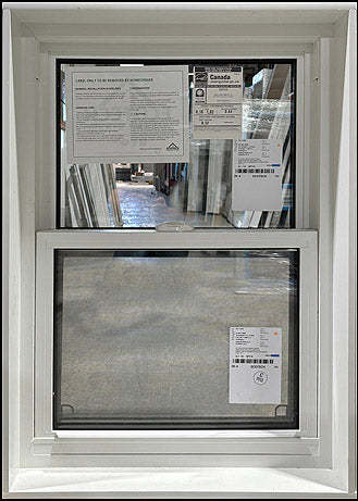 Single Hung Window 25 1/4" Wide x 36 1/4" Tall Brown Exterior