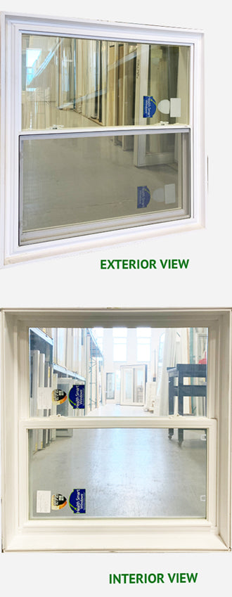 Single Hung Window 37 3/4" Wide x 40 3/4" Tall.