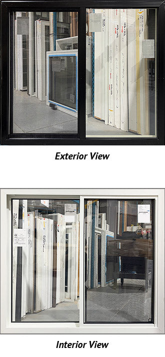 Side Sliding Window 53 3/4" Wide x 47 3/4" Tall Black