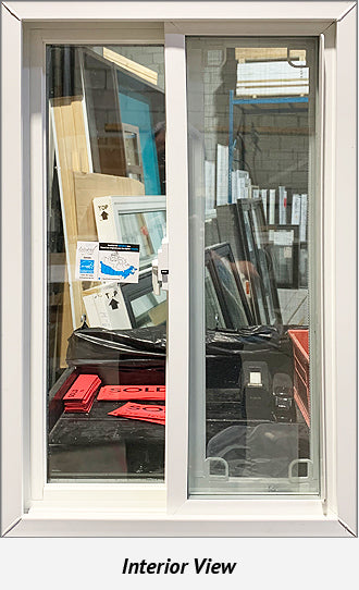 Economy Side Sliding Window 16 3/4" Wide x 26 1/4" Tall-Black.