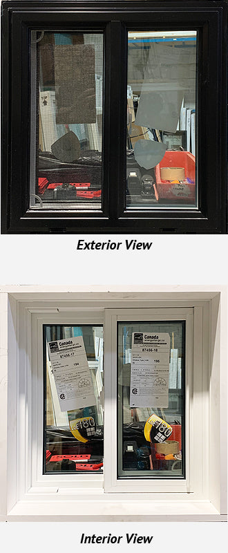 Side Sliding Window 21" Wide x 22 1/4" Tall-Black.