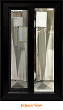 Side Slider Window 23 5/8" Wide x 39 5/8" Tall Black Exterior-1