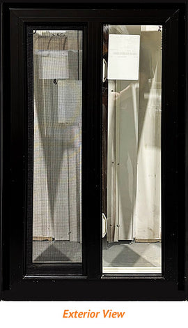 Side Slider Window 23 5/8" Wide x 39 5/8" Tall Black Exterior