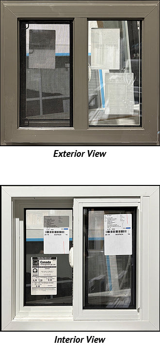 Side Sliding Basement Window 23" Wide x 21" Tall Sable