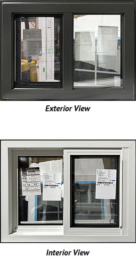 Side Sliding Window 27 1/4" Wide x 20 7/8" Tall Triple Glazed