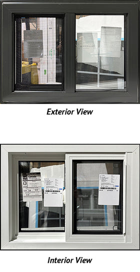 Side Sliding Window 27 1/4" Wide x 20 7/8" Tall Triple Glazed