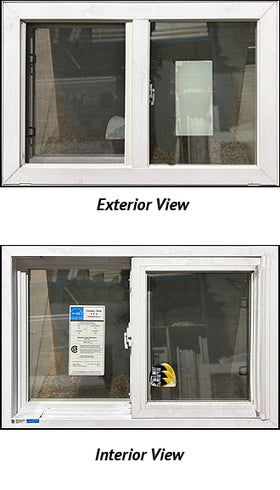 Side Slider Single Tilt 30" Wide x 20" Tall-Triple Glass