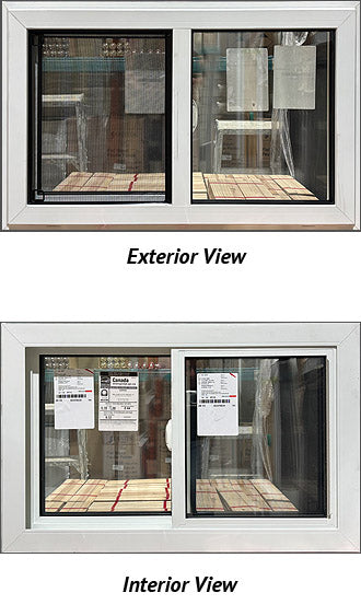 Side Sliding Basement Window 34 1/2" Wide x 22" Tall Triple Glazed