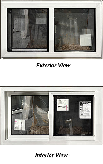 Side Sliding Basement Window 36 1/4" Wide x 20 1/2" Tall