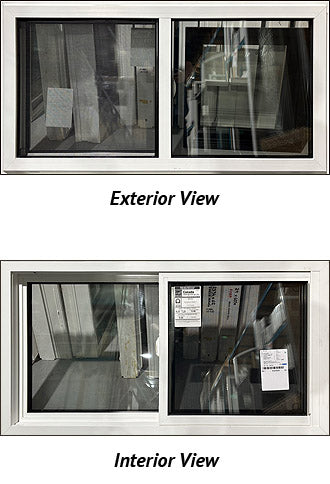 Side Sliding Basement Window 48 3/4" Wide x 26" Tall Triple Glazed