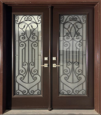 Double 34" Door Wrought Iron "Madiera" Inserts 70" x 82 1/2"