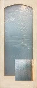 Glass Door-French Curves Design with Rain Glass, 36" x 96"