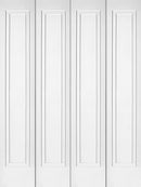 Shaker 1-Panel 2-Step Design Bifold Doors White Primed 80" Tall-2