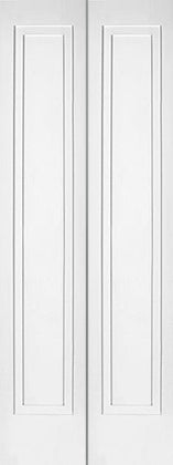 Shaker 1-Panel 2-Step Design Bifold Doors White Primed 80